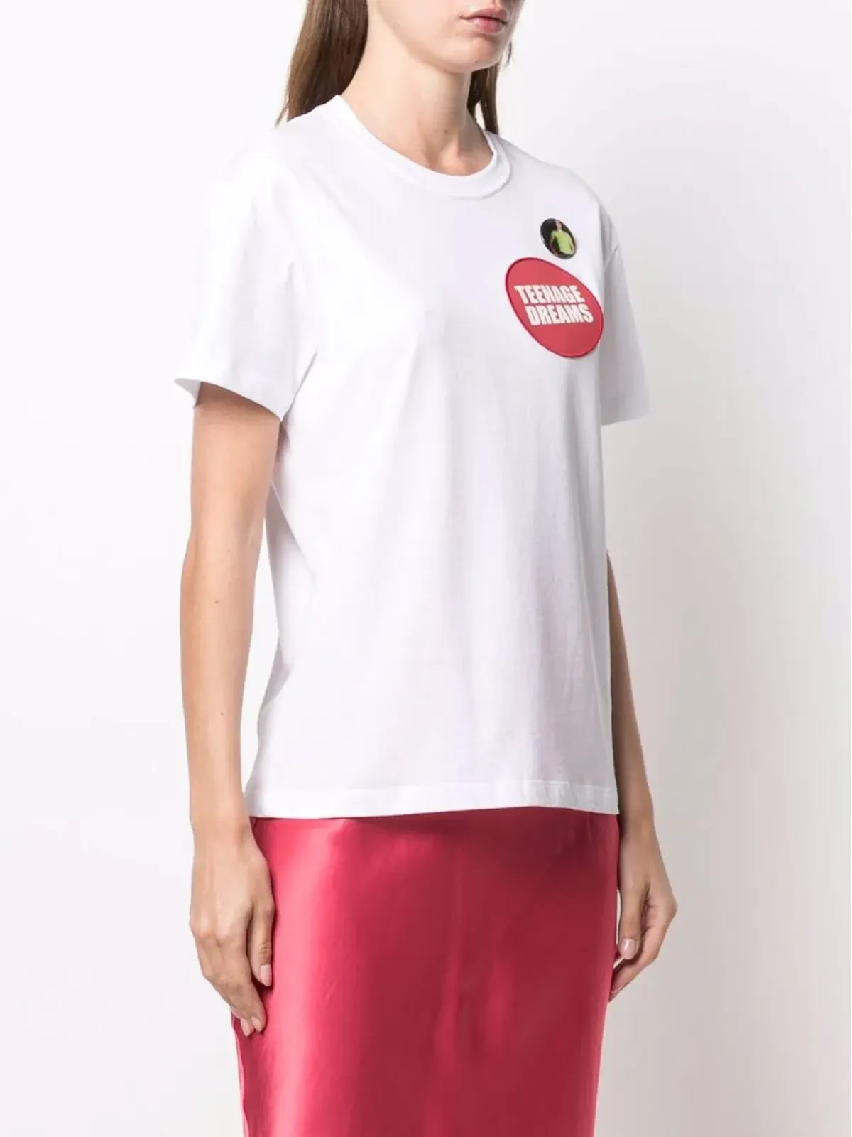 Raf Simons ティーンエイジドリームス パッチ付きコットン Tシャツ - 画像3
