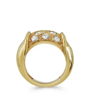Pragnell Vintage 1941-1960年代 18kt イエローゴールド レトロ ダイヤモンド カクテルリング - サムネイル3
