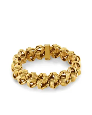 Pragnell Vintage 1980s 18kt yellow gold fancy link bracelet - サムネイル1