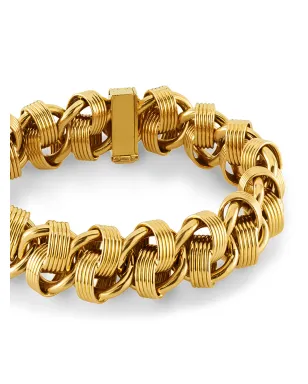 Pragnell Vintage 1980s 18kt yellow gold fancy link bracelet - サムネイル2