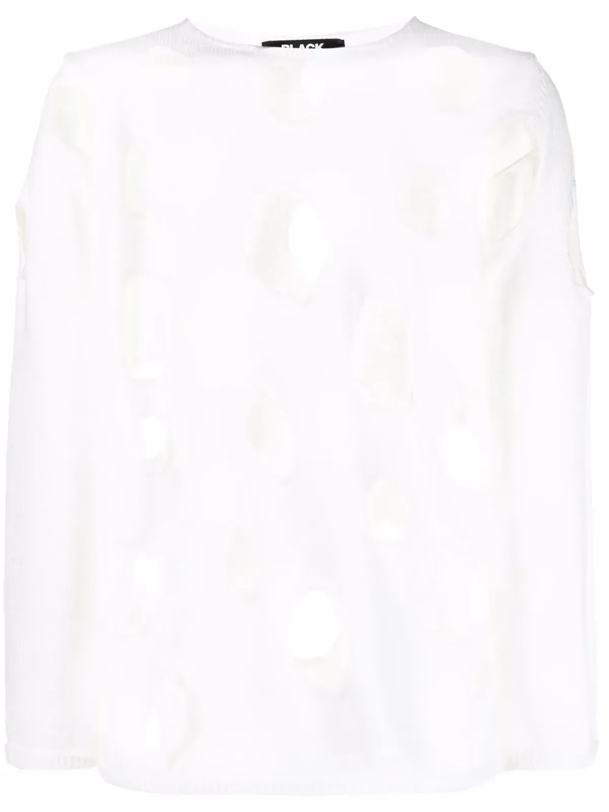 Black Comme Des Garçons カットアウトホールジャンパー - 画像1