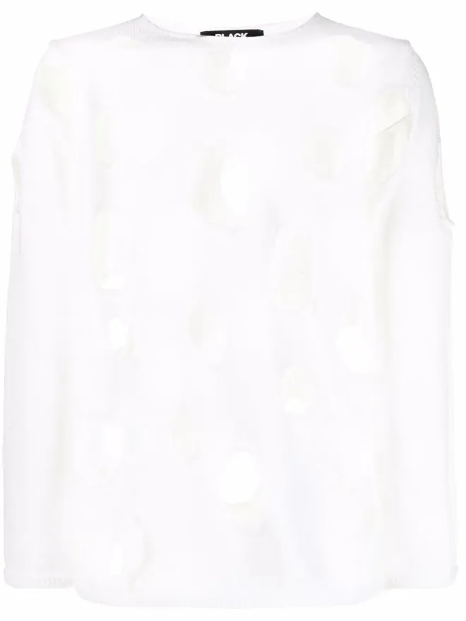 Black Comme des Garçons Black Comme Des Garçons カットアウトホールジャンパーの商品画像