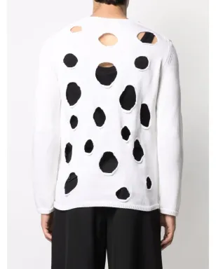 Black Comme Des Garçons カットアウトホールジャンパー - サムネイル5