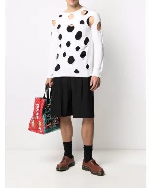 Black Comme Des Garçons カットアウトホールジャンパー - サムネイル2