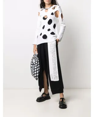 Black Comme Des Garçons カットアウトホールジャンパー - サムネイル3