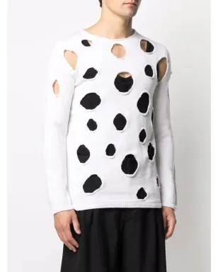 Black Comme Des Garçons カットアウトホールジャンパー - サムネイル4