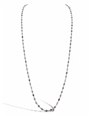 Pragnell Vintage 18金ホワイトゴールド 真珠とダイヤモンド ネックレス - シルバー - サムネイル1