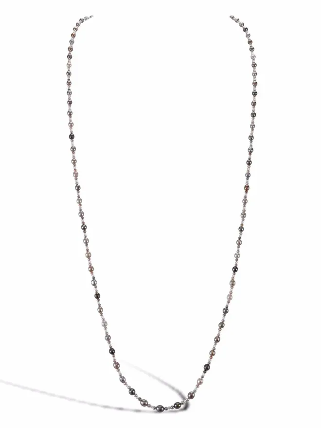 Pragnell Vintage Pragnell Vintage 18金ホワイトゴールド 真珠とダイヤモンド ネックレス - シルバーの商品画像