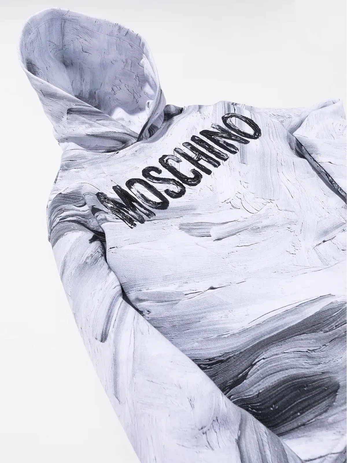 Moschino Kids ブラッシュド ロゴ プリント フーディ - 画像3