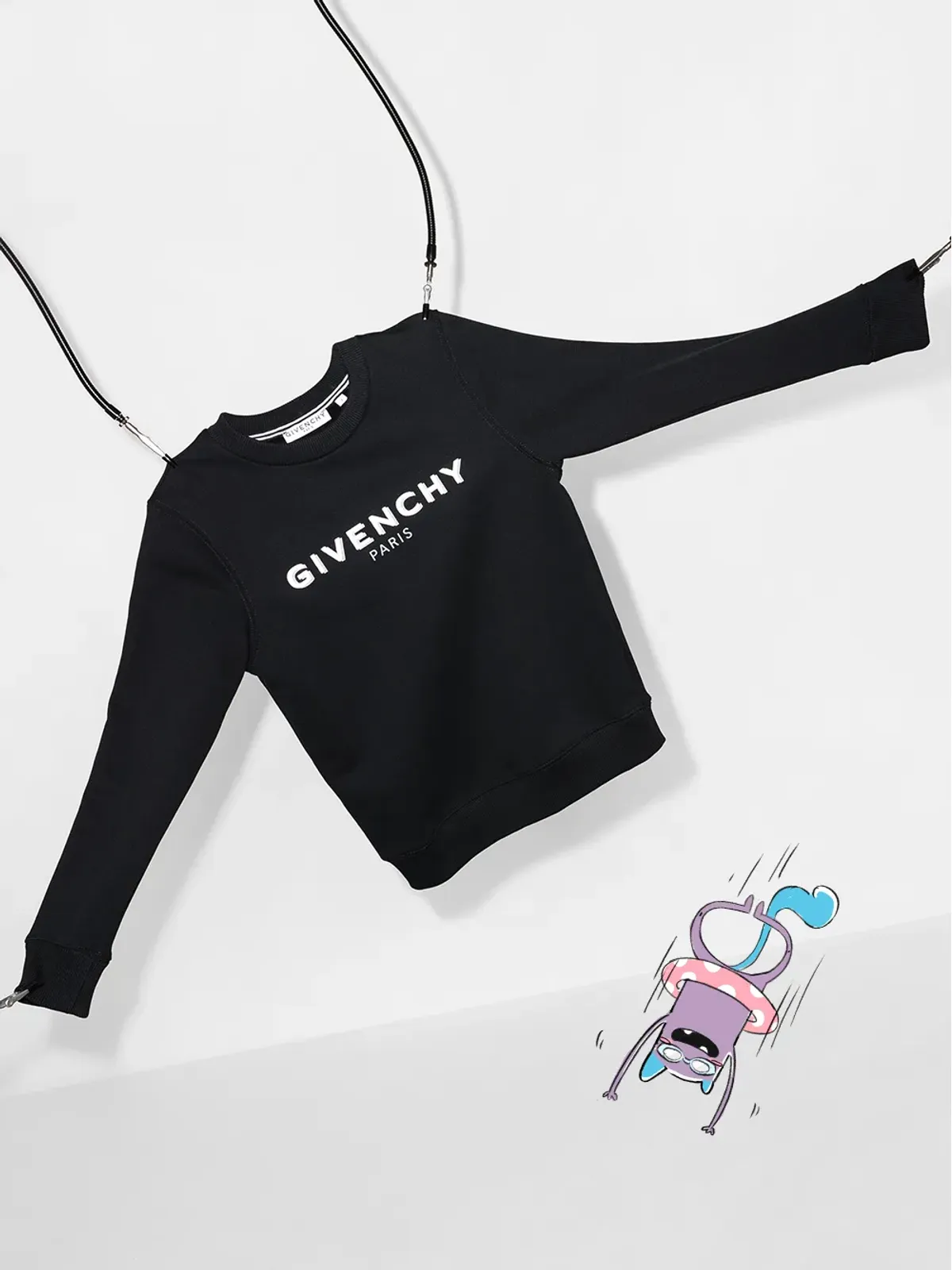 Givenchy Kids ロゴプリント クルーネック スウェットシャツ - 画像2