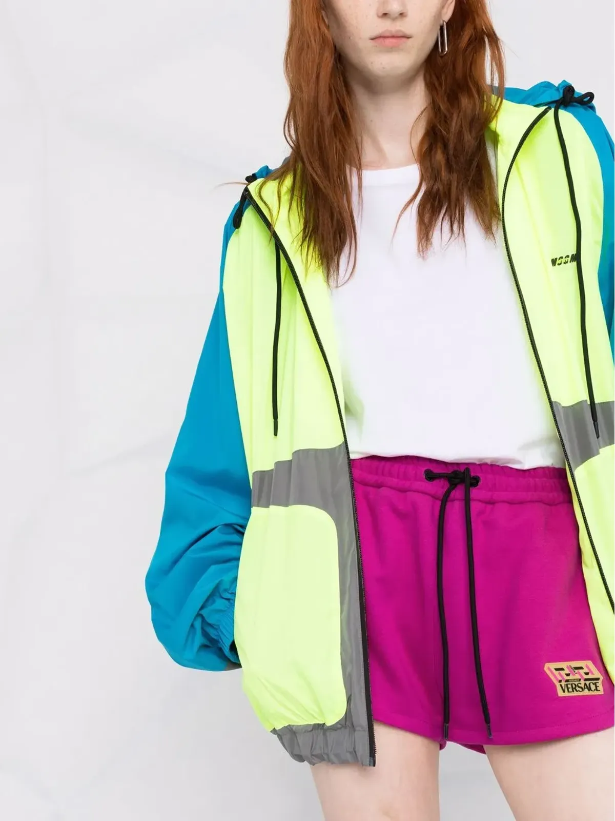 Versace ロゴパッチ トラックショーツ ピンク - 画像5