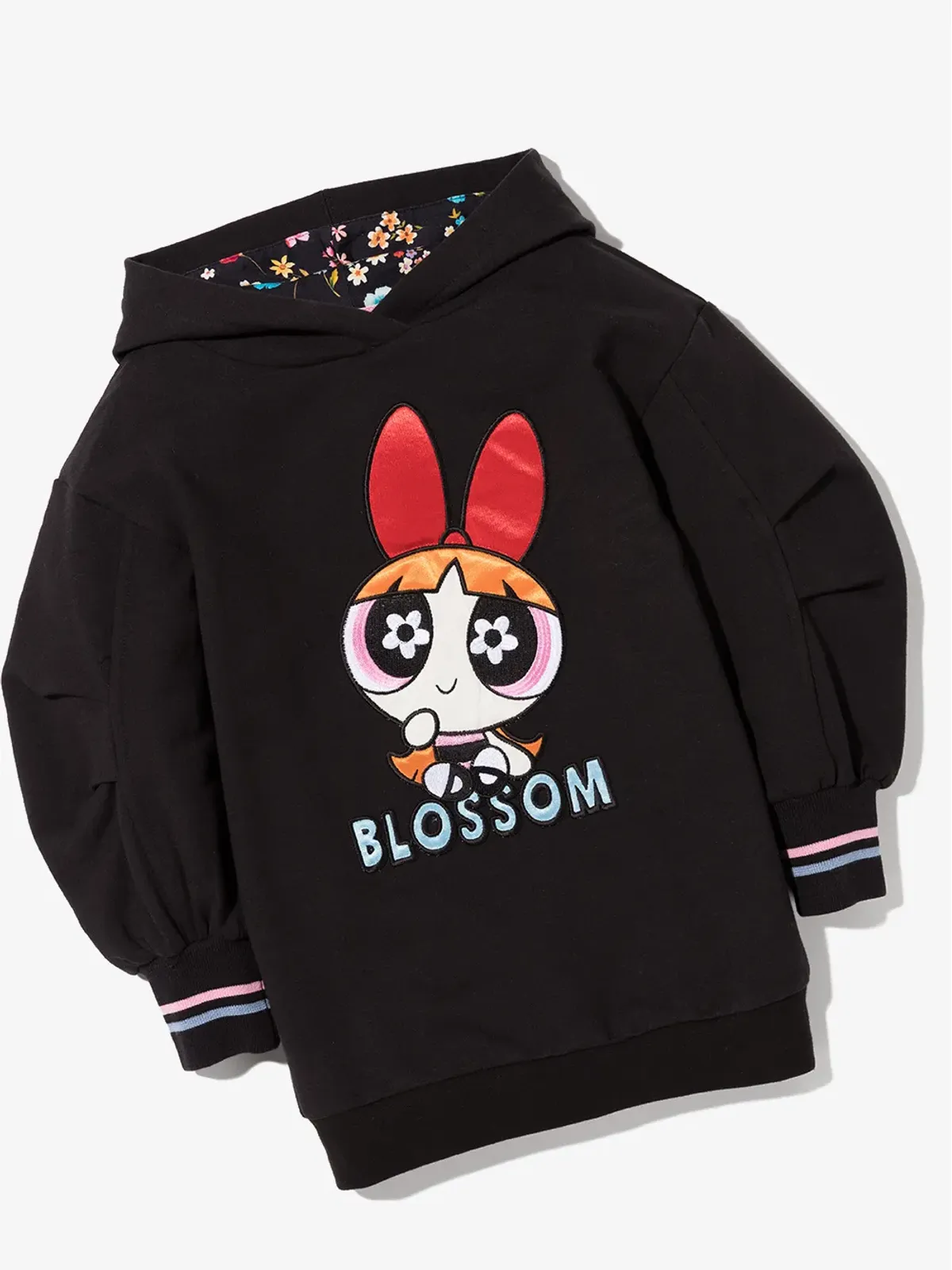 Monnalisa ブロッサムプリント スウェットドレス - ブラック - 画像2