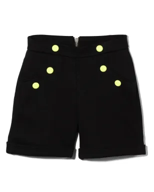 Balmain Kids 黄色のデコラティブボタンショーツ - サムネイル1