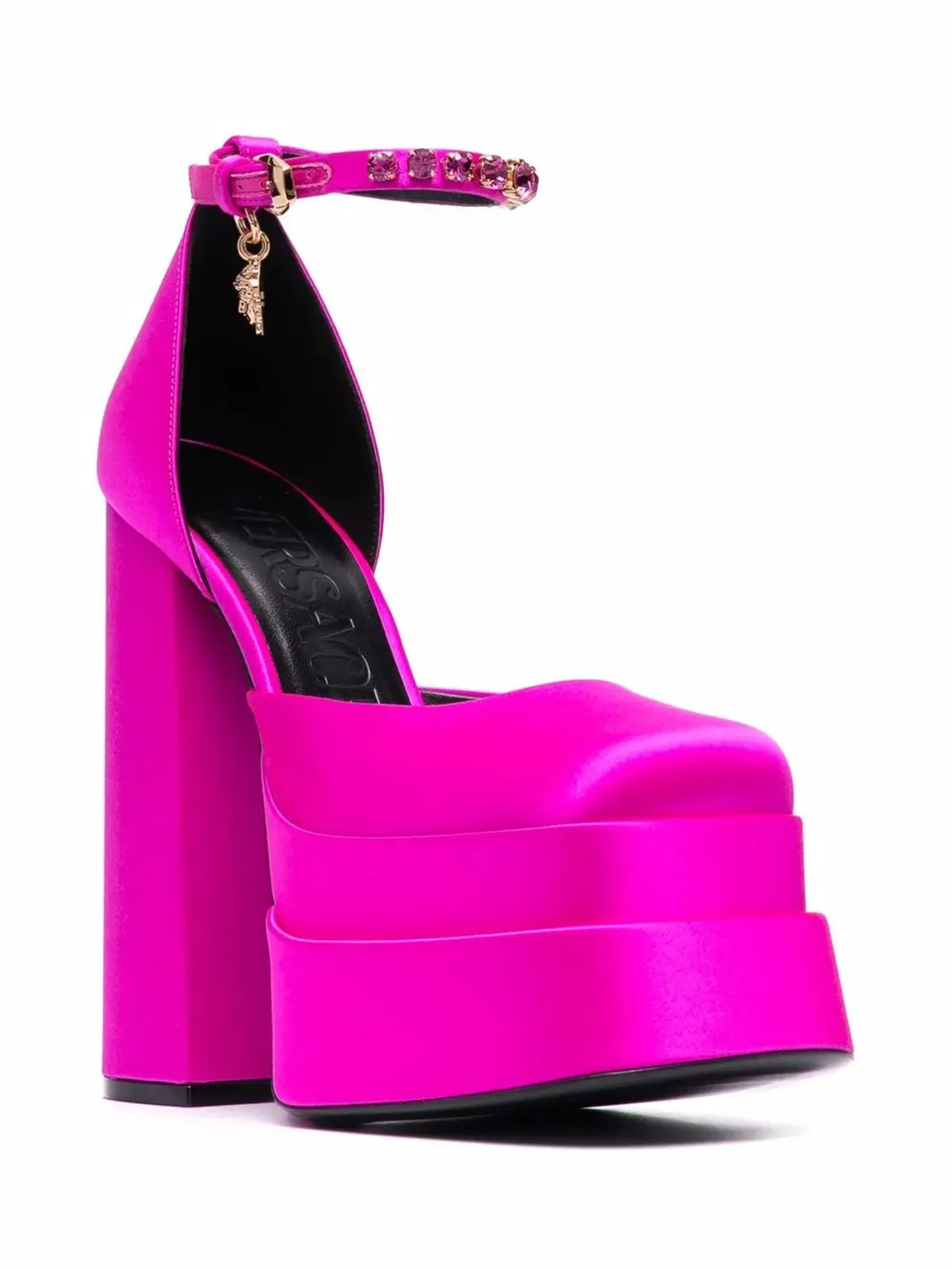 Versace メデューサヘッド チャーム プラットフォームサンダル - 画像2
