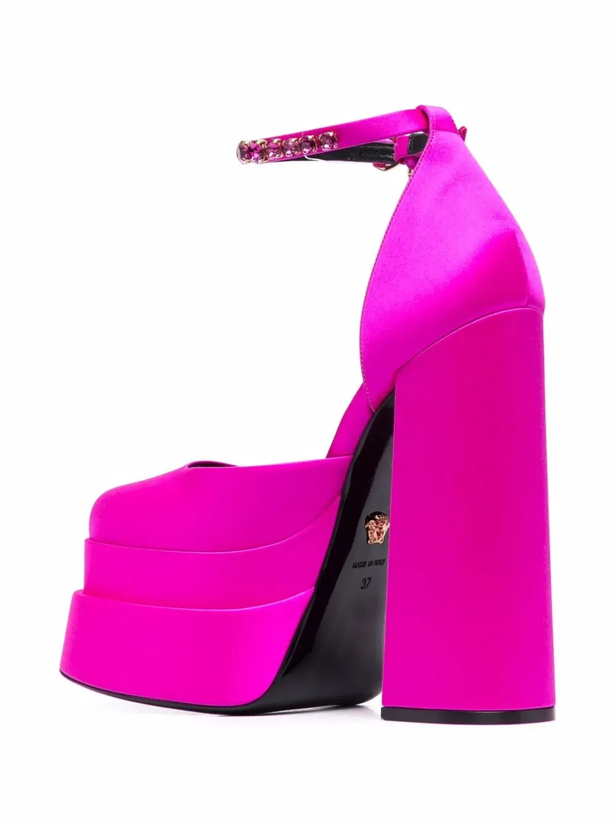 Versace メデューサヘッド チャーム プラットフォームサンダル - 画像3