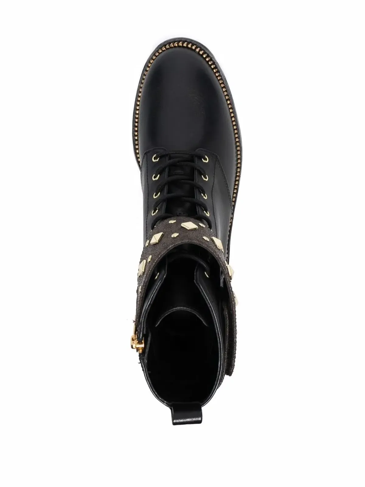 Michael Michael Kors ハスケル スタッズ ロゴ レザー ブーツ - 画像4