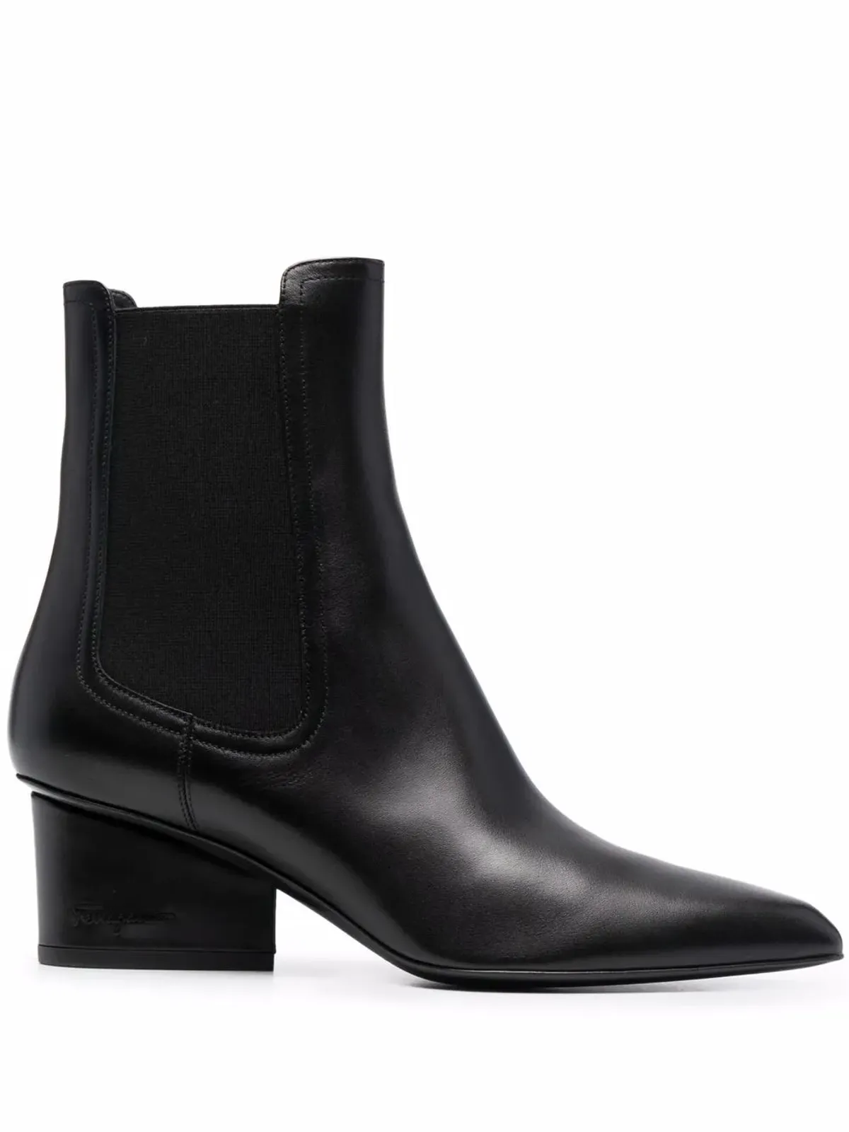 Ferragamo ロゴエンボス ヒール チェルシーブーツ - 画像1