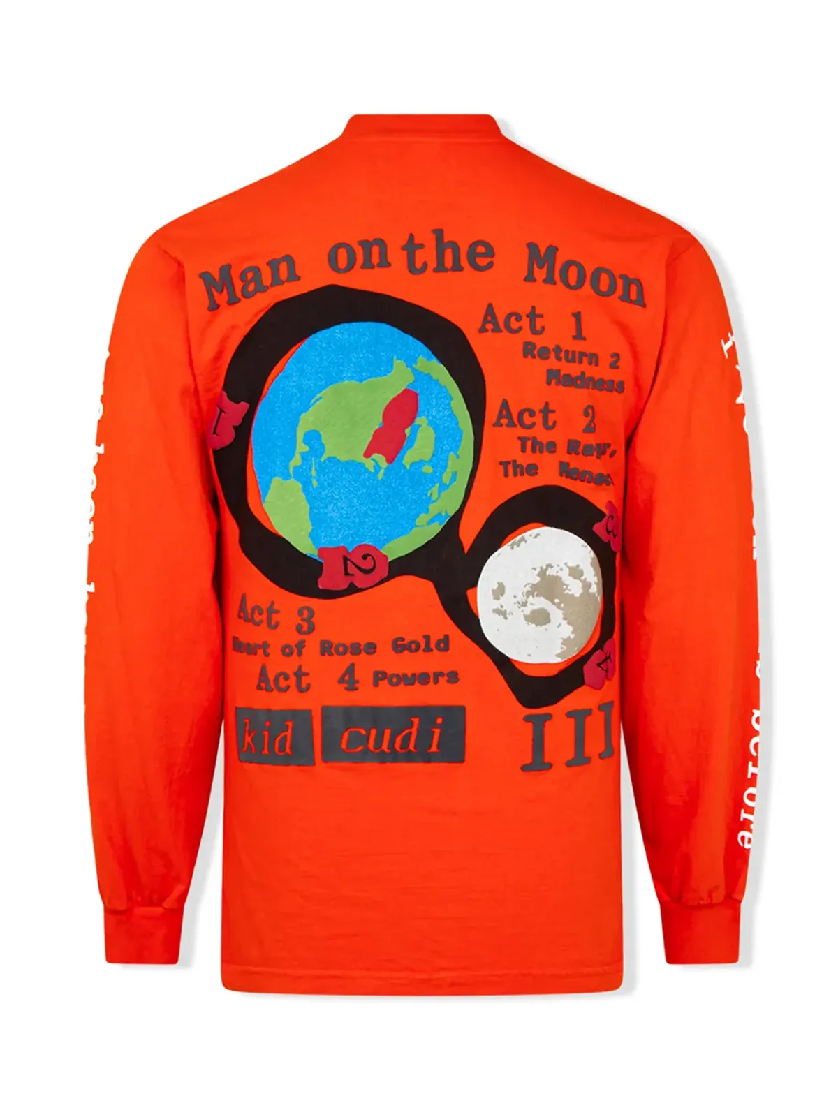 Kid Cudi Return 2 Madness ロングスリーブTシャツ オレンジ - 画像2
