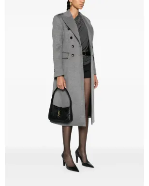 Saint Laurent 5A7 クロコダイルエフェクト ショルダーバッグ ブラック - サムネイル2
