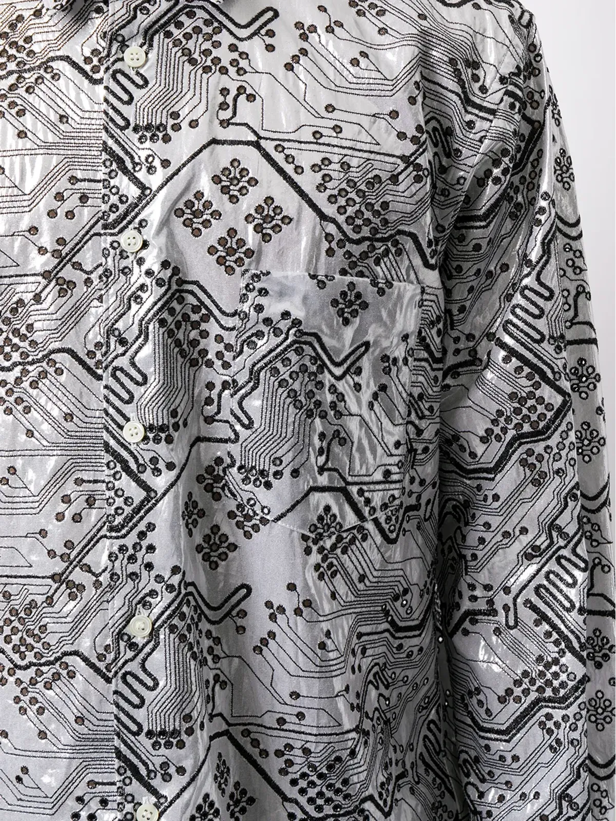 Comme Des Garçons パンチングディテール コットンシャツ - 画像5