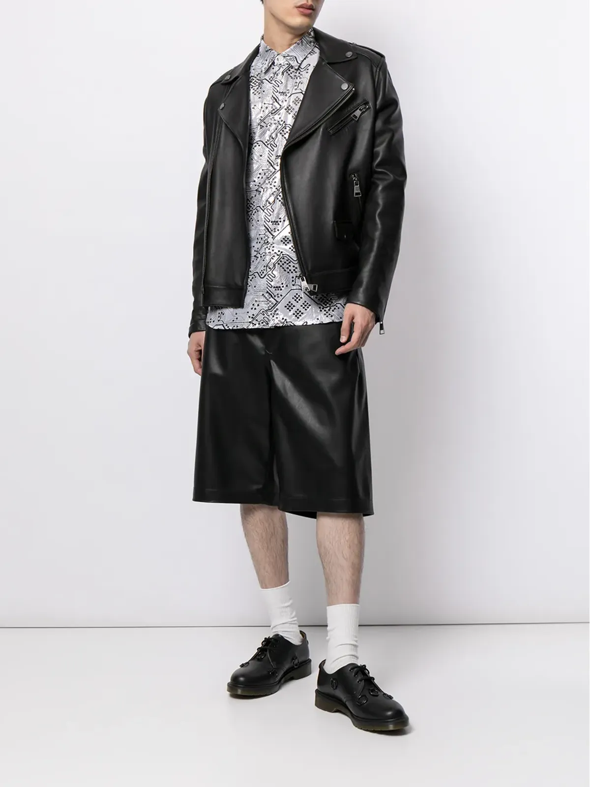 Comme Des Garçons パンチングディテール コットンシャツ - 画像2
