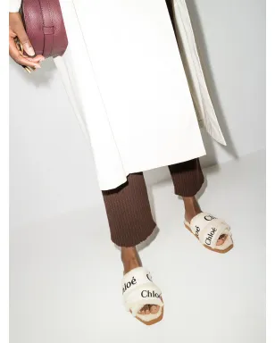 Chloé Woody ロゴテープ フラットサンダル - サムネイル2