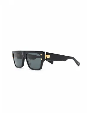 Balmain Eyewear B-III スクエアフレーム サングラス - ブラック - サムネイル2