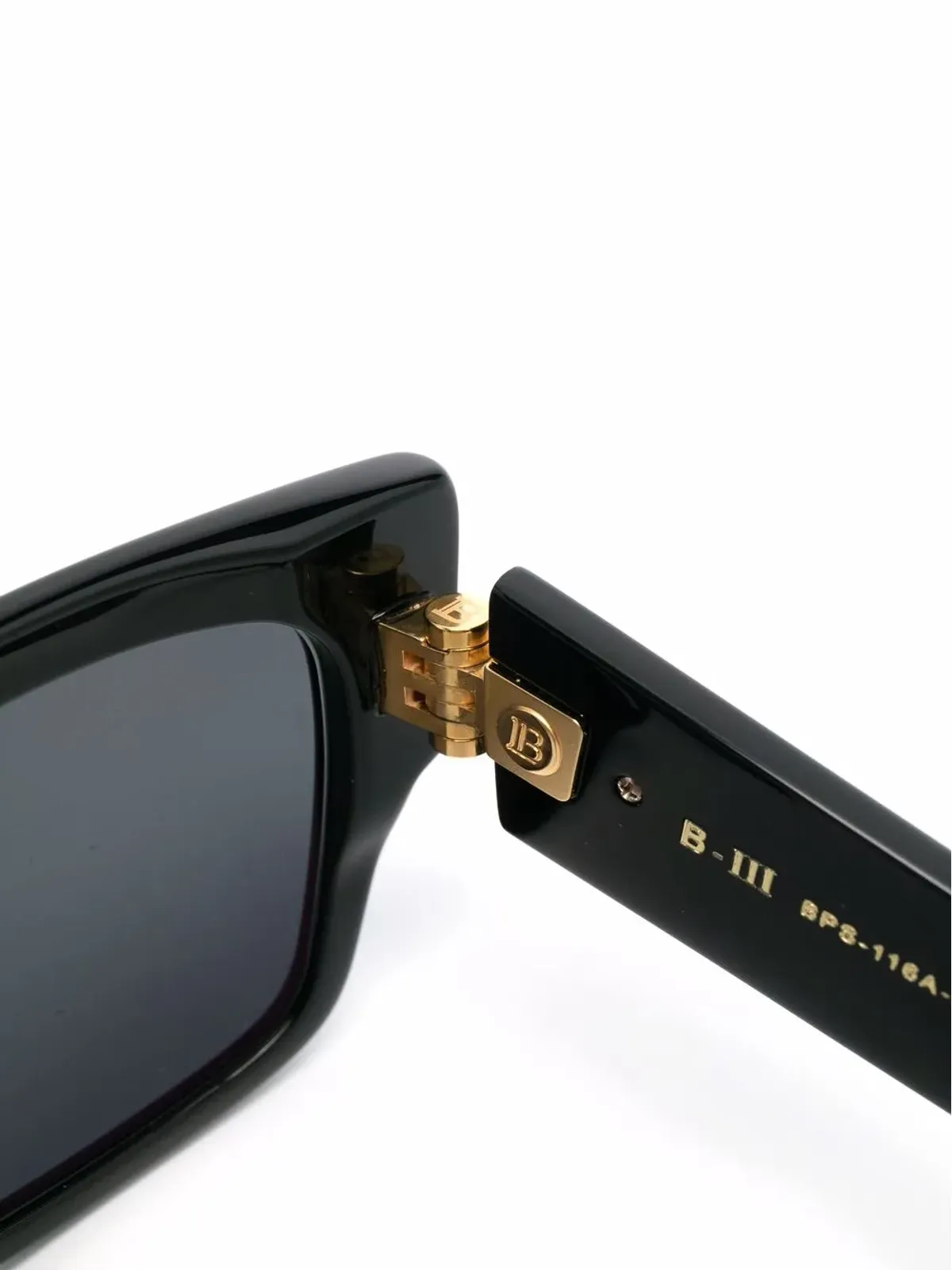 Balmain Eyewear B-III スクエアフレーム サングラス - ブラック - 画像3