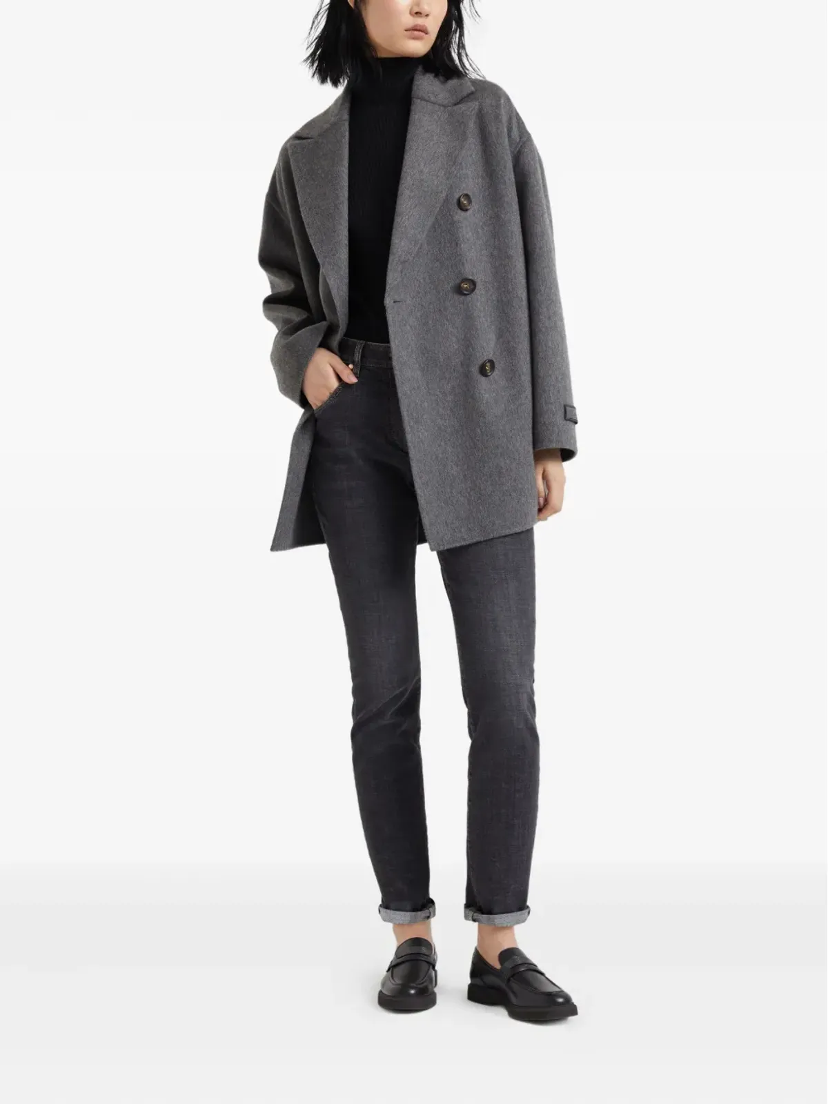 Brunello Cucinelli ロールネック カシミヤブレンド ジャンパー - 画像2