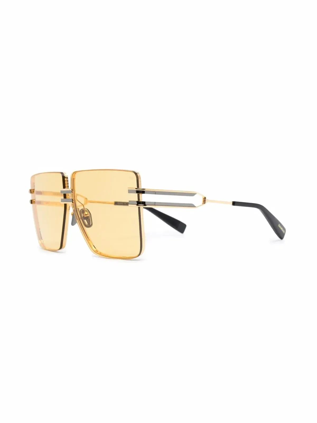Balmain Eyewear ジェンダーム オーバサイズフレーム サングラス - ゴールド - 画像2