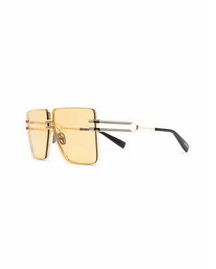 Balmain Eyewear ジェンダーム オーバサイズフレーム サングラス - ゴールド - サムネイル2