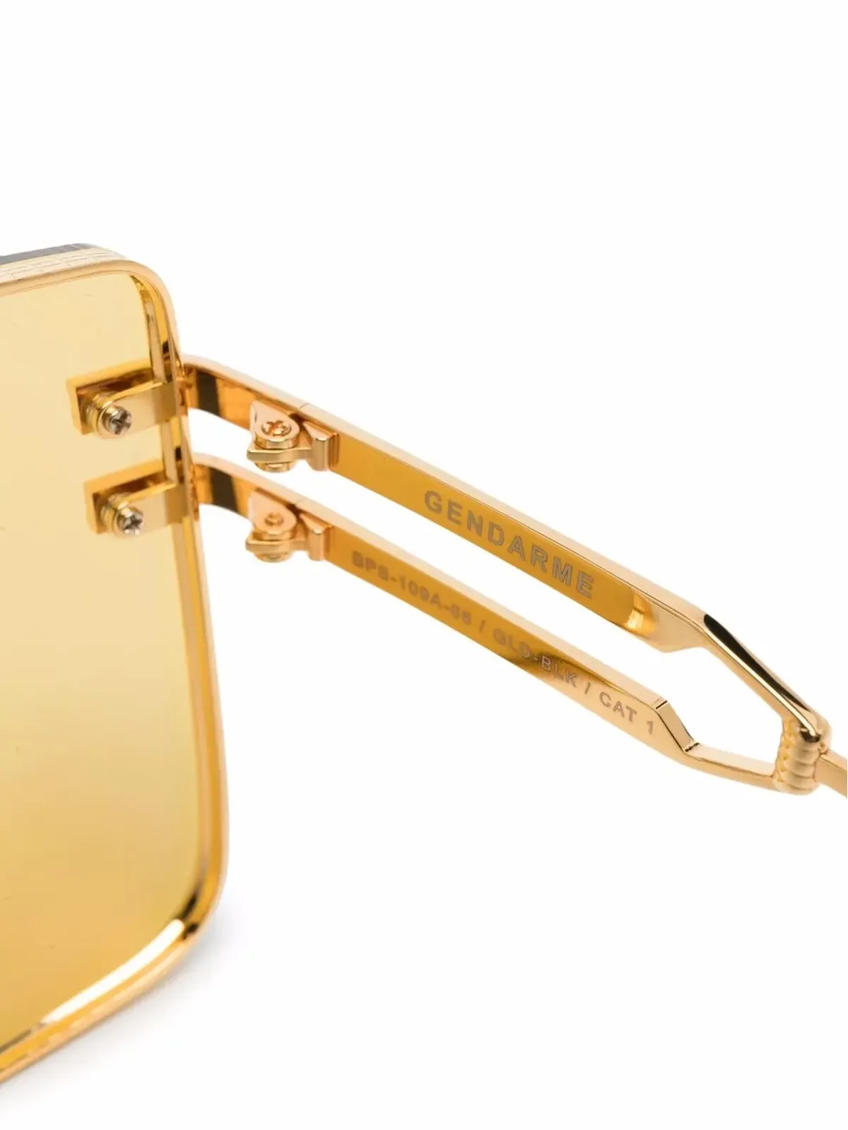 Balmain Eyewear ジェンダーム オーバサイズフレーム サングラス - ゴールド - 画像3