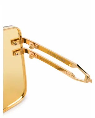 Balmain Eyewear ジェンダーム オーバサイズフレーム サングラス - ゴールド - サムネイル3