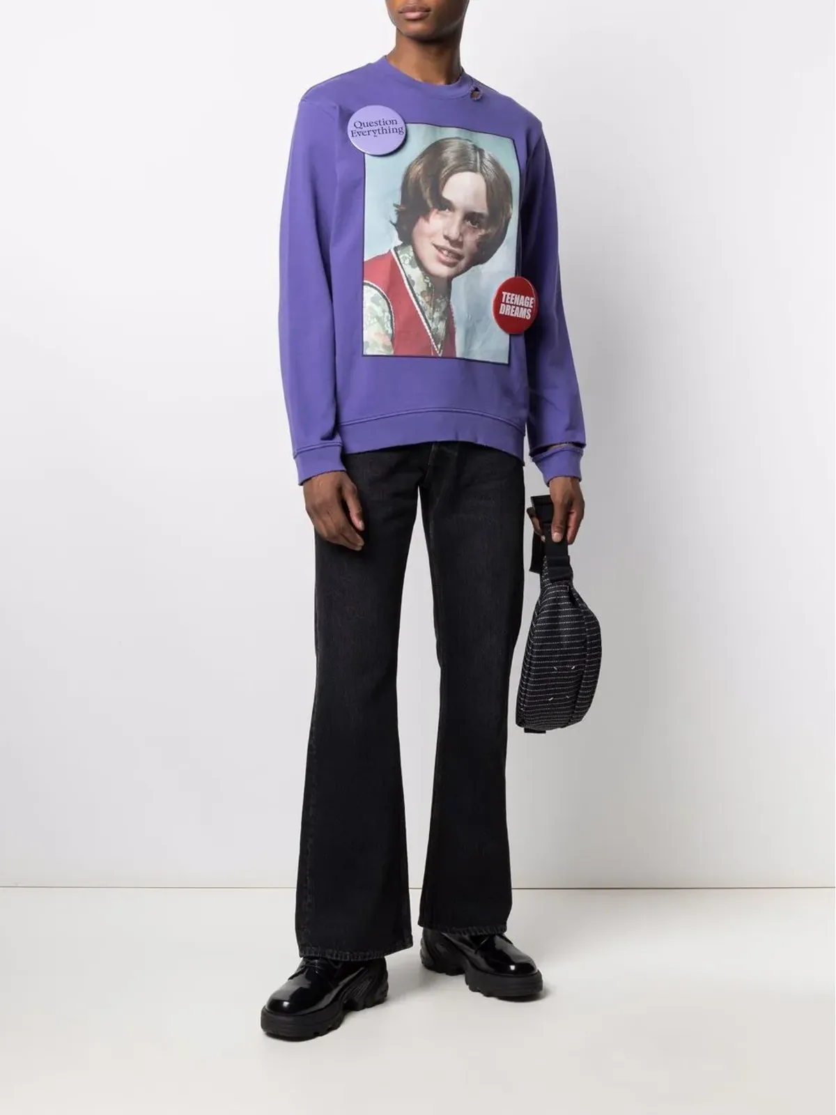 Raf Simons グラフィックプリント ラウンドネック スウェットシャツ - 画像2