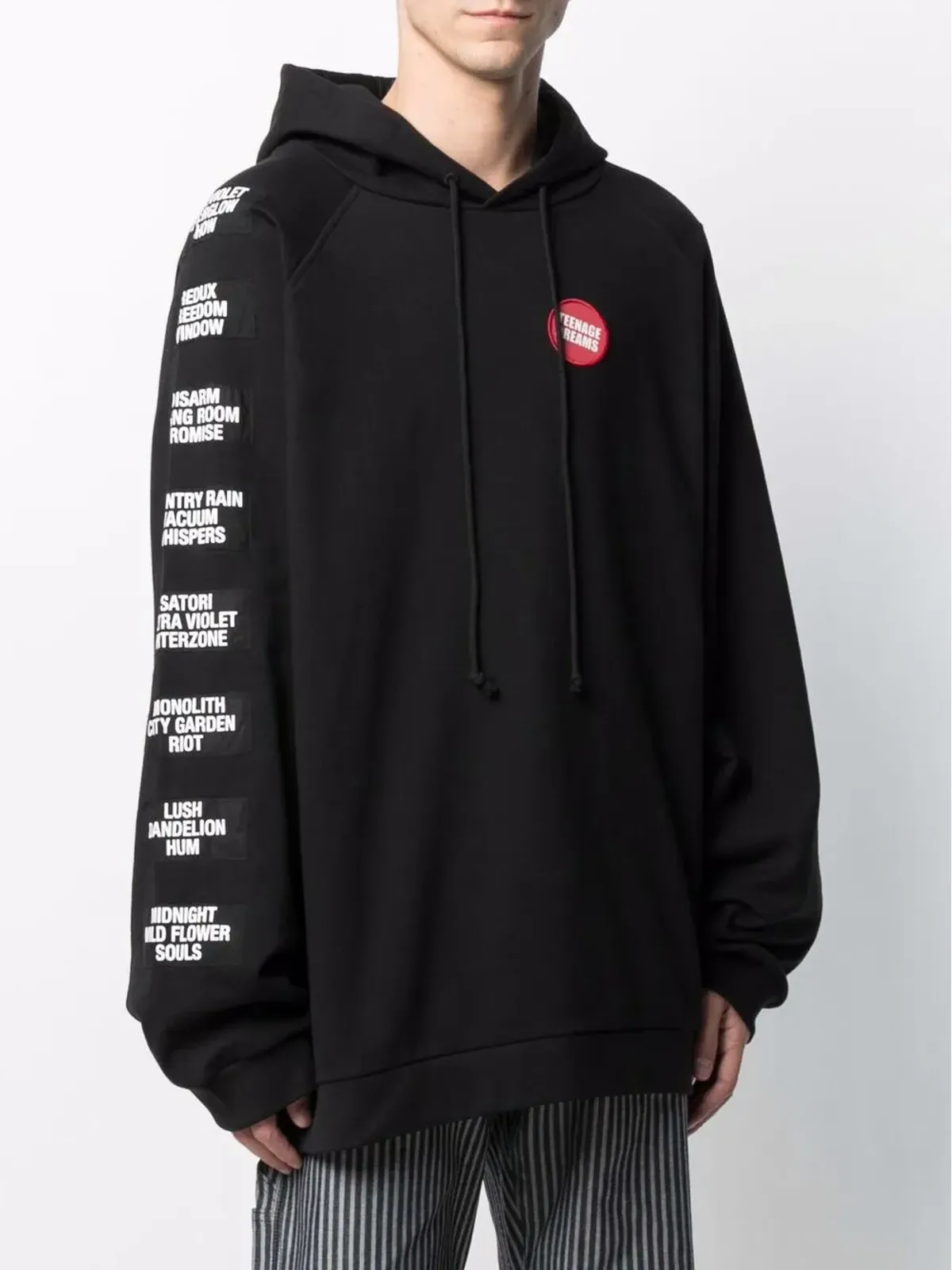 Raf Simons オーバーサイズ パッチエンベリッシュド フーディー - ブラック - 画像3
