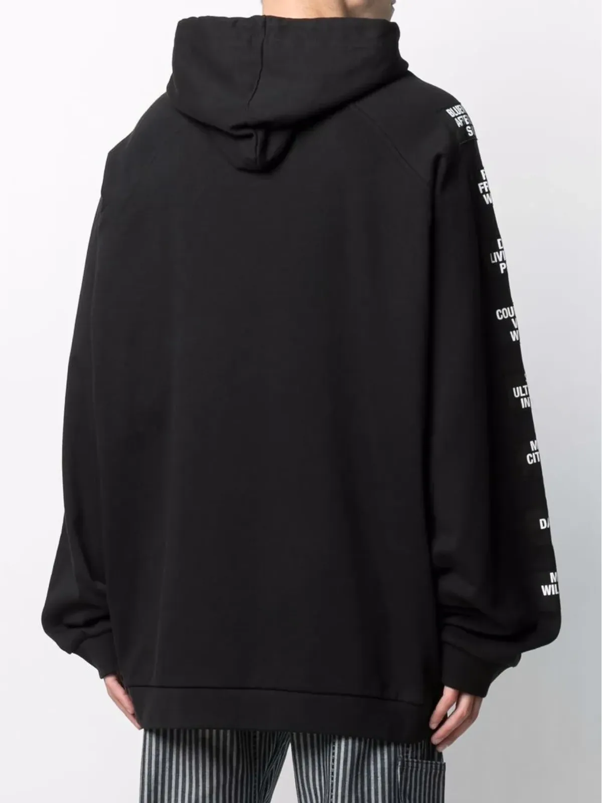 Raf Simons オーバーサイズ パッチエンベリッシュド フーディー - ブラック - 画像4