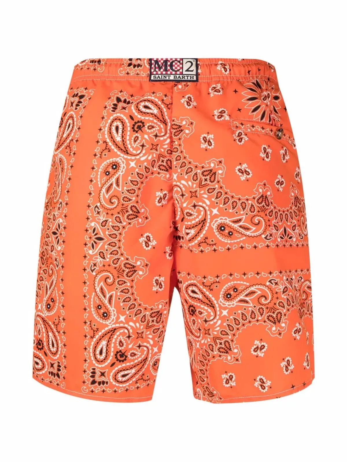 MC2 Saint Barth バンダナ柄オレンジのスイムショーツ - 画像2