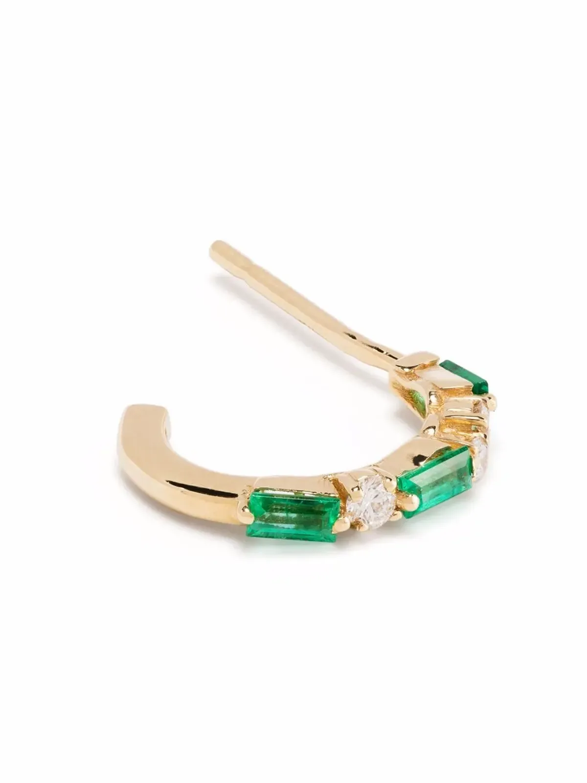 Suzanne Kalan 18K イエローゴールド エメラルドとダイヤモンド イヤリング - 画像3