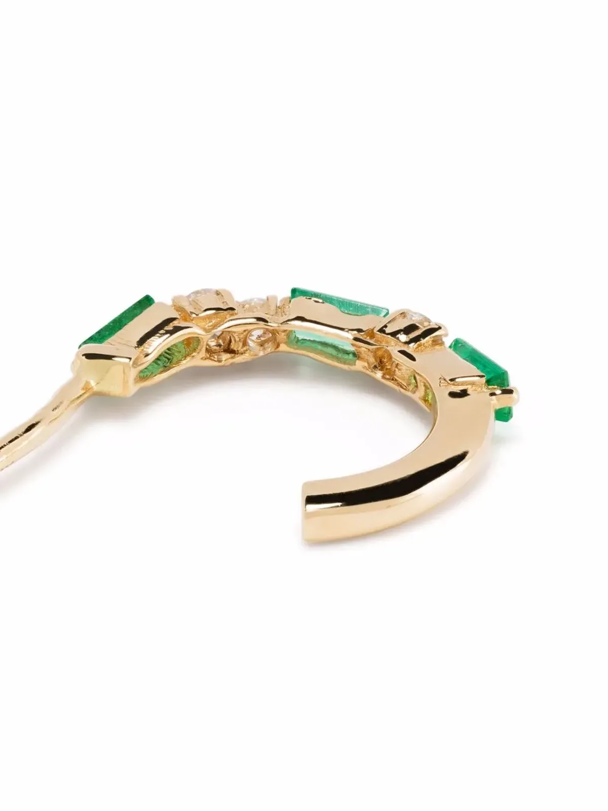 Suzanne Kalan 18K イエローゴールド エメラルドとダイヤモンド イヤリング - 画像4