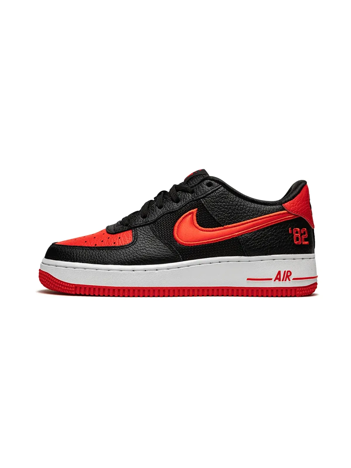 Nike Kids エアフォース1ロー L8 ブラック/チリ/レーサーブルー スニーカー - 画像5