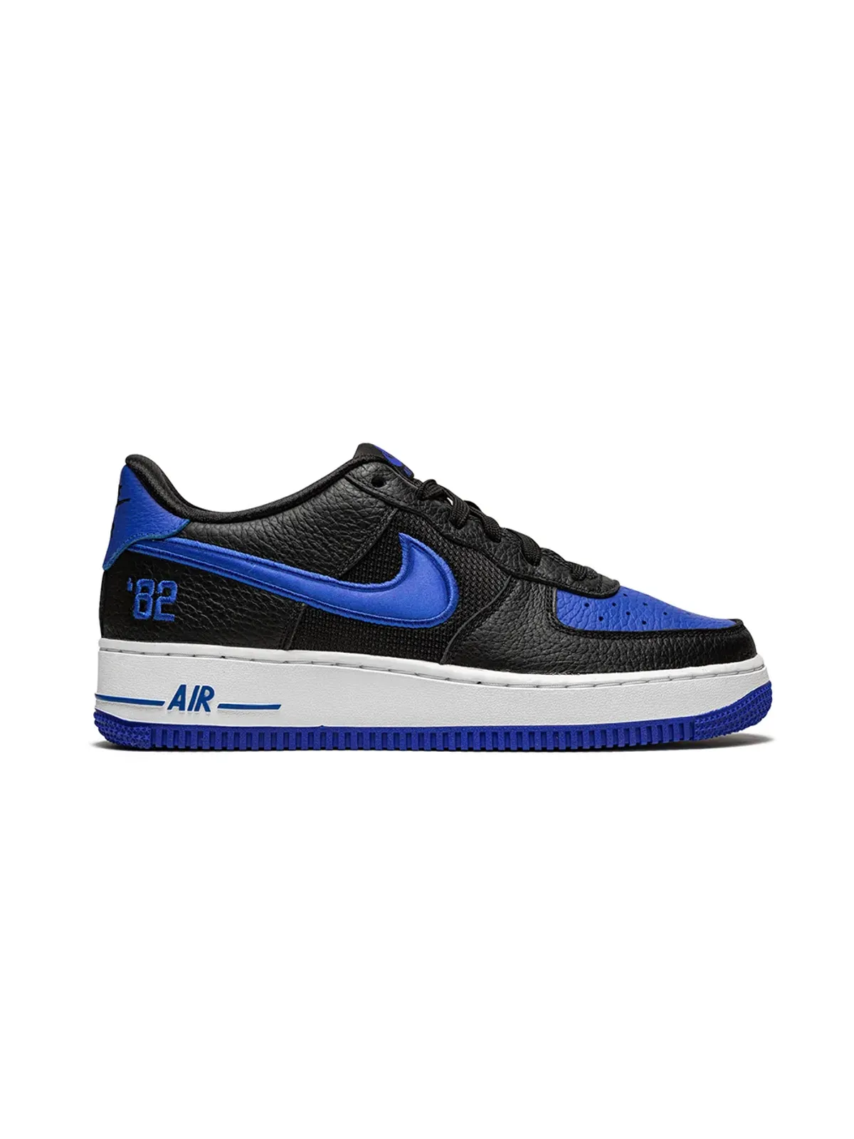 Nike Kids エアフォース1ロー L8 ブラック/チリ/レーサーブルー スニーカー - 画像2