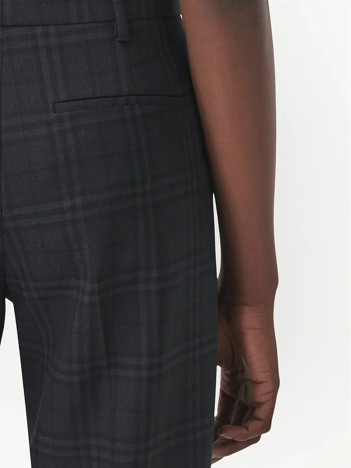Burberry チェック柄ウールのテーラードパンツ - ブラック - 画像5