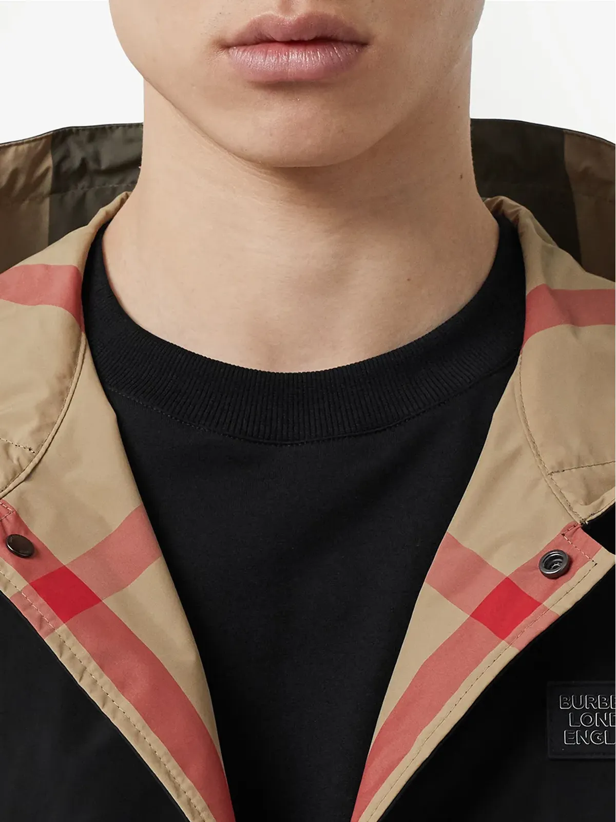 Burberry リバーシブル チェック柄 フード付きジャケット - 画像5