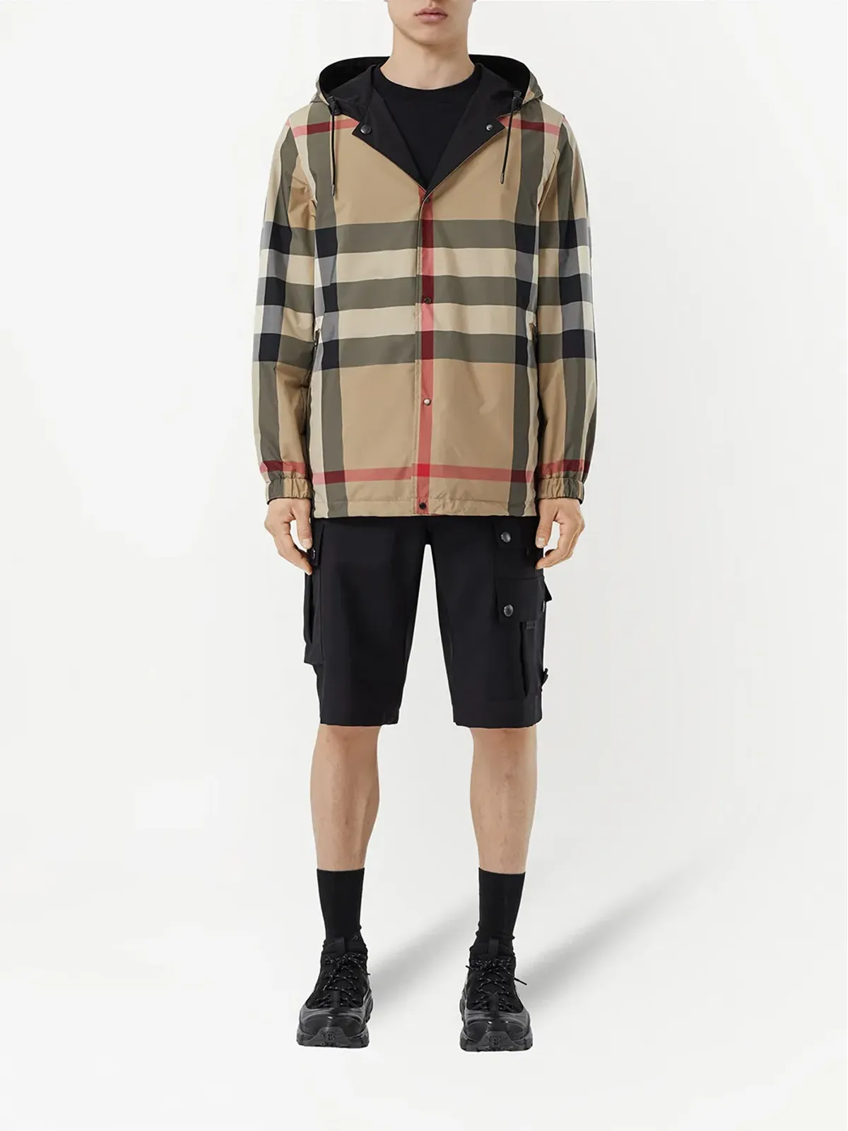 Burberry リバーシブル チェック柄 フード付きジャケット - 画像2