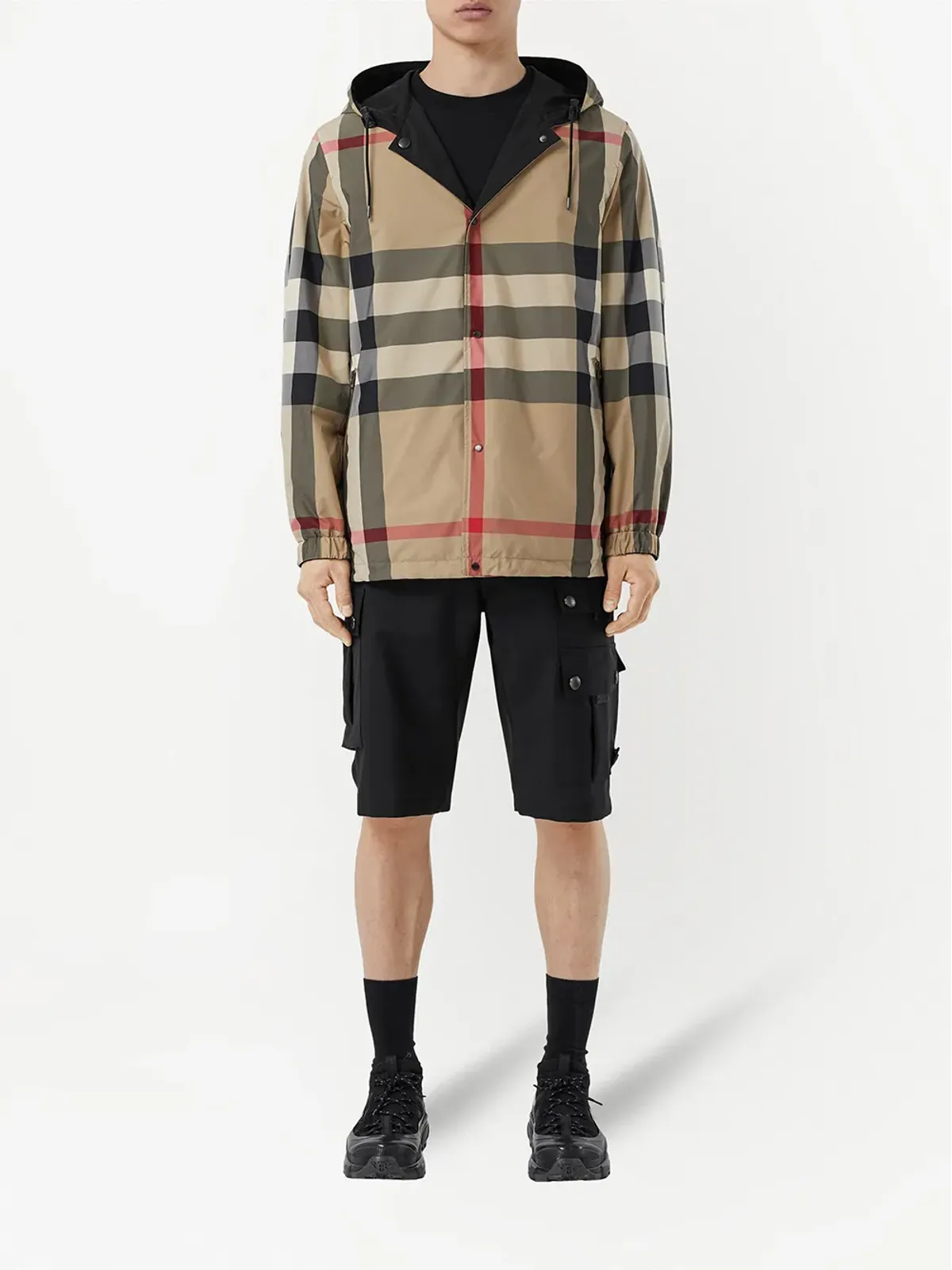 Burberry リバーシブル チェック柄 フード付きジャケット - 画像3
