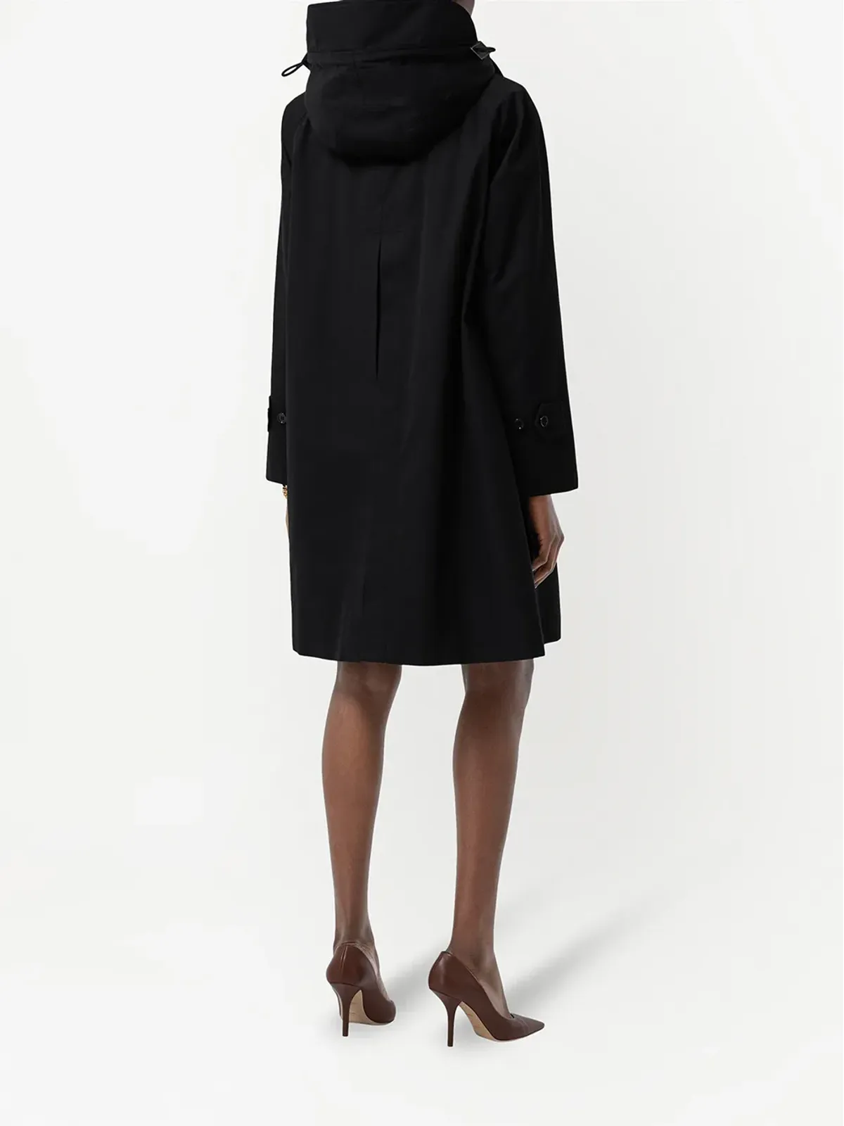 Burberry gabardine hooded car coat - Black - 画像4