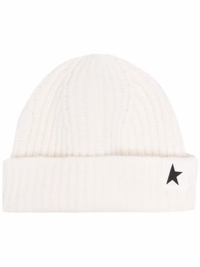 Golden Goose Golden Goose スター パッチ リブ編みビーニーの商品画像