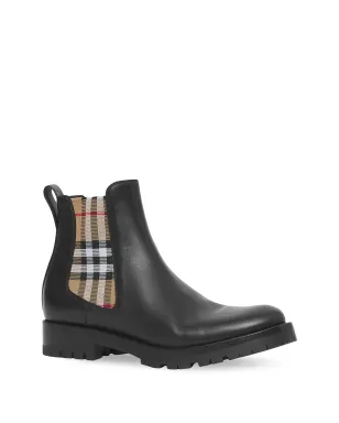 Burberry チェルシー チェックパネル ブーツ ブラック - サムネイル2