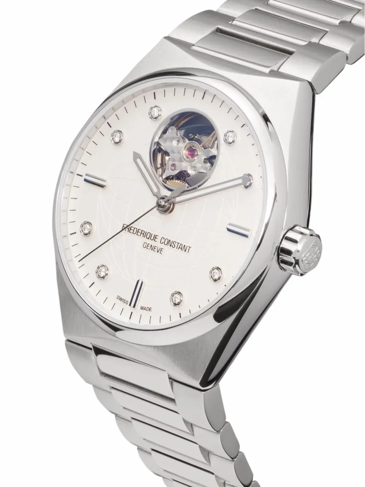 Frederique Constant ハイライフ レディース オートマチック ハートビート 34mm - シルバー - 画像5