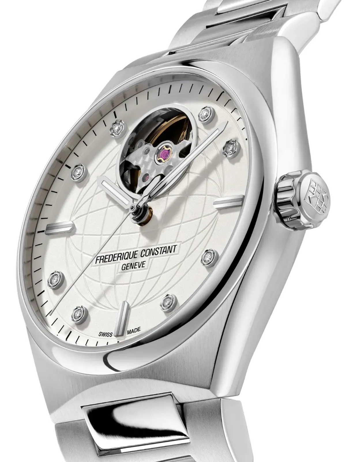 Frederique Constant ハイライフ レディース オートマチック ハートビート 34mm - シルバー - 画像2